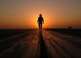 solitary figure