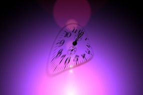 clock on a purple background