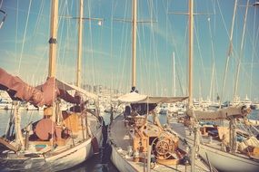sail boats blue sea sky