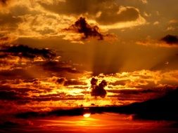 Orange sky at sunset