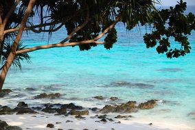 turquoise water on the beach in thailand