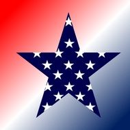 american patriotic red white blue star