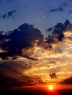 Picturesque clouds on a sunset background