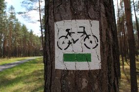 sign for bike trail