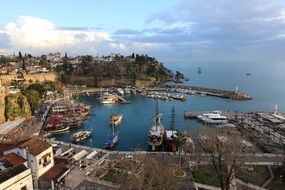 panoramic view of the village on the picturesque coast