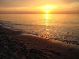 scenic sunset on the Baltic Sea