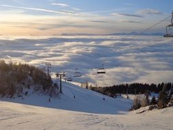 winter slovenija krvavec skiing track