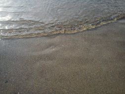 clear wave water on the beach
