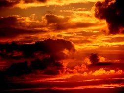 Golden sky at sunset