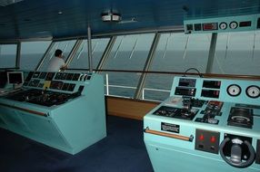 Panorama from the ship command deck