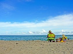 tourists on the beach in miami