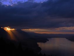 delightful evening lake