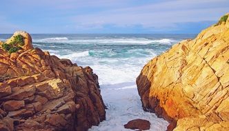 brown cliffs by the ocean in California