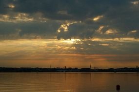 cloudy sky at twilight