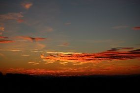 evening sky at sunset