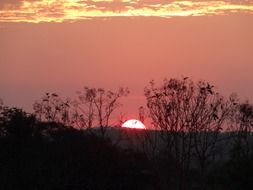 sunset scenic, karnataka, india