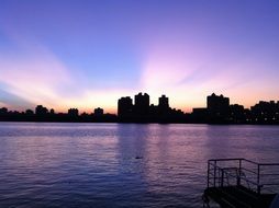 taipei river sunset