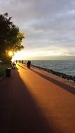 Sunset in Evian Baths