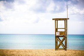rescue tower on the shores of the Mediterranean