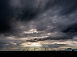 beautiful sunset in Kumamoto, Japan