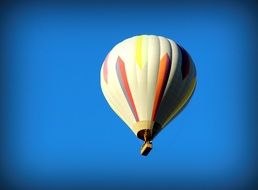 hot air balloon in blue sky