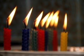 colored birthday candles