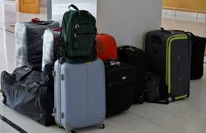 lots of luggage for travel