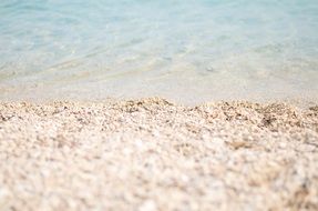 Small stones on a beach close-up