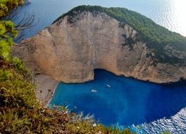 panorama of the coast of the island of Zakynthos