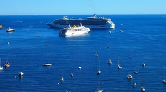 yacht on a sea