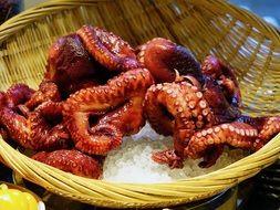 octopus tentacles in a restaurant