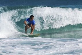 surfer on the surfboard