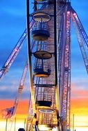 colorful ferris wheel at dusk