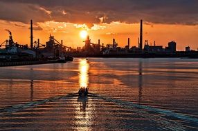 dramatic japan sunset