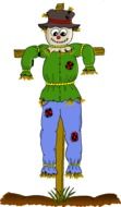 colorful scarecrow as a graphic image