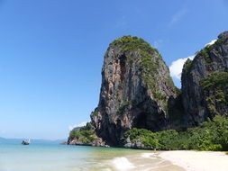the beach of Krabi in Thailand