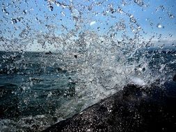 Photo of Ocean water splashing