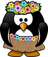 graphic image of an elegant penguin