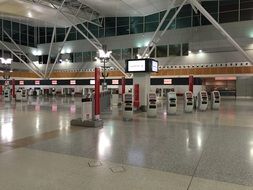 inside of empty terminal of a airport