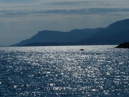 panoramic view of the ligurian coast at dusk