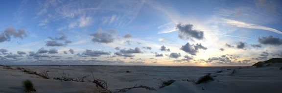 winter panorama of the Waden Sea