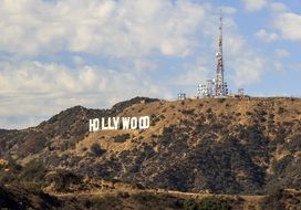 White "Hollywood" sign