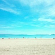 Landscape of calm sand beach