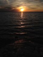 tide at sunset in British Columbia