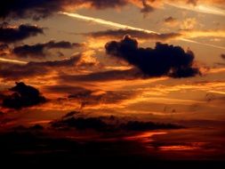 charmingly beautiful red sunset