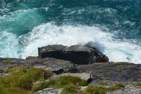 rocky ocean coast in cornwall