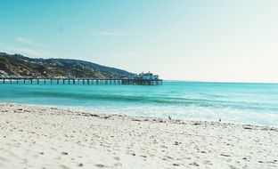 white sand beach near the sea