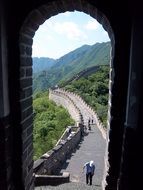 famous great wall of china summer view