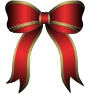 red festive bow on a white background