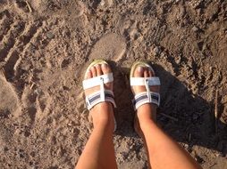 Sandals on the beach
